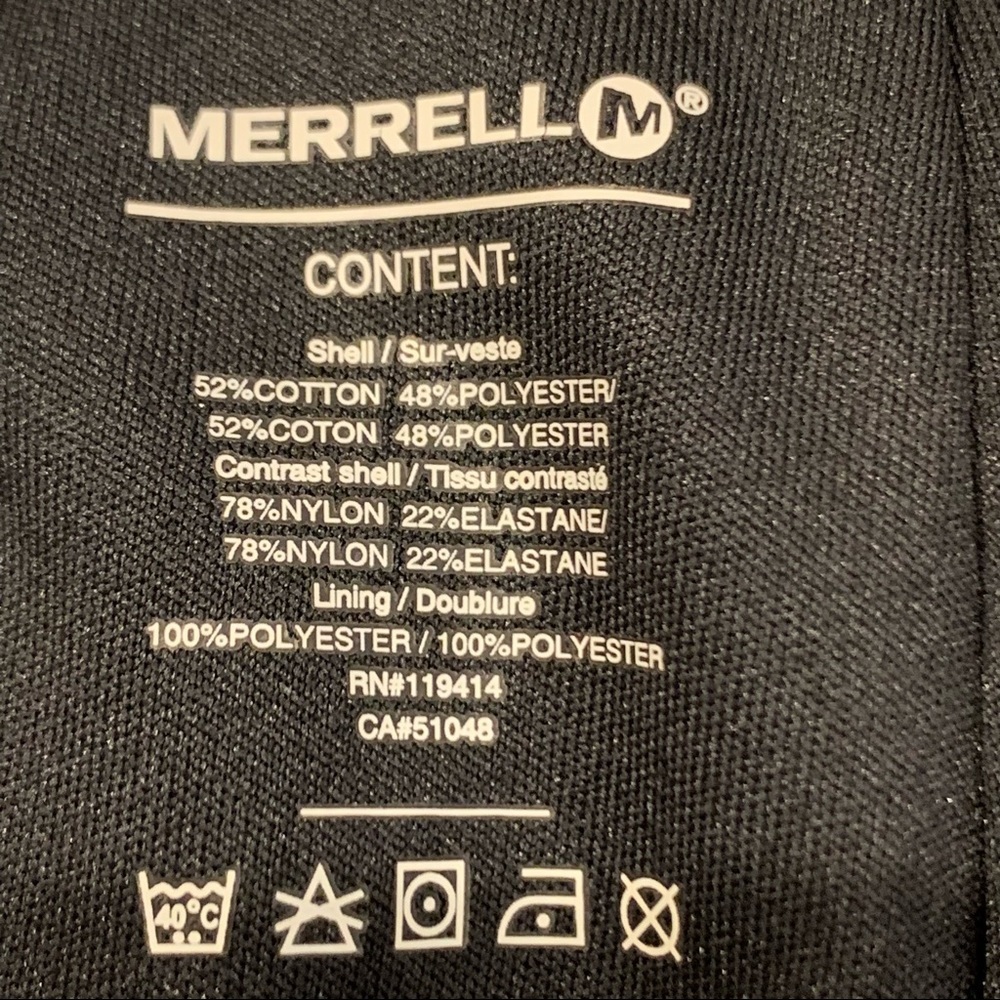 Merrell Opti Wick Dress Gray Black Floral Lined Hiking Outdoor V-Neck Cap Sleeve - Picture 11 of 11